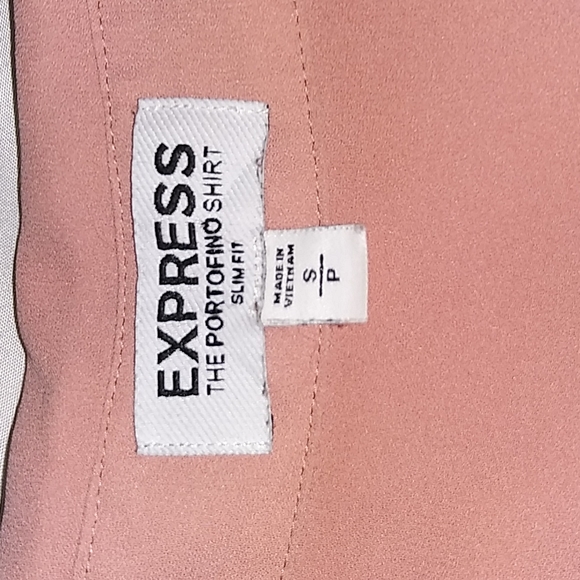 Express Rose Blush Portofino button down blouse - Picture 3 of 5